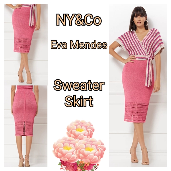 Nyco Eva Mendes Pink Sweater Skirt 